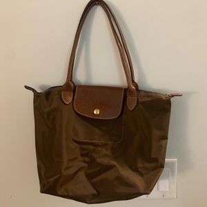 Longchamp shoulder bag S- good condition olive green